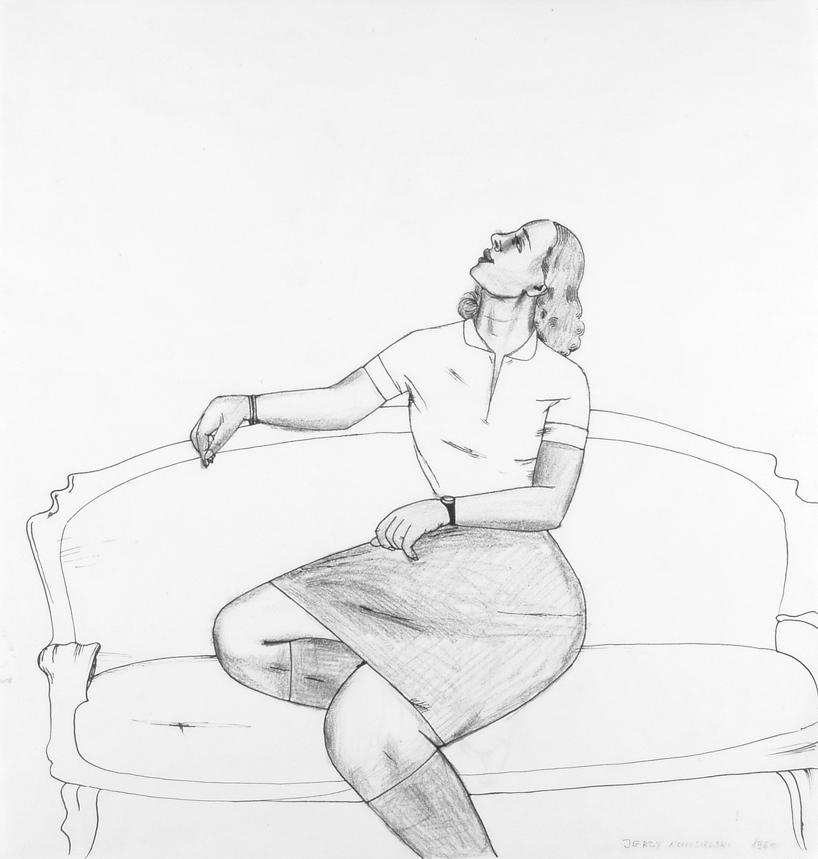 Kobieta na sofie 1960